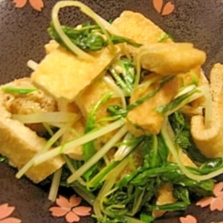 京のおばんざい☆水菜と油揚げの煮物